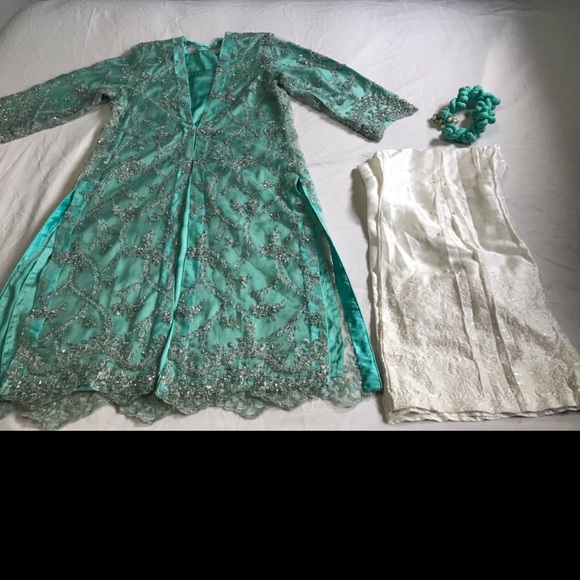 Pakistan Net embellished party dress - Picture 3 of 3